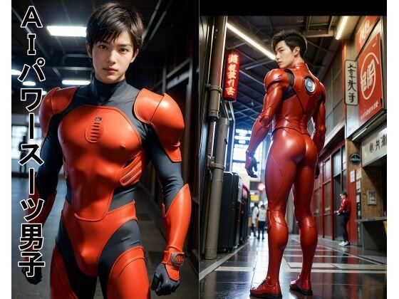 【イラスト・CG集】AIパワースーツ男子｜