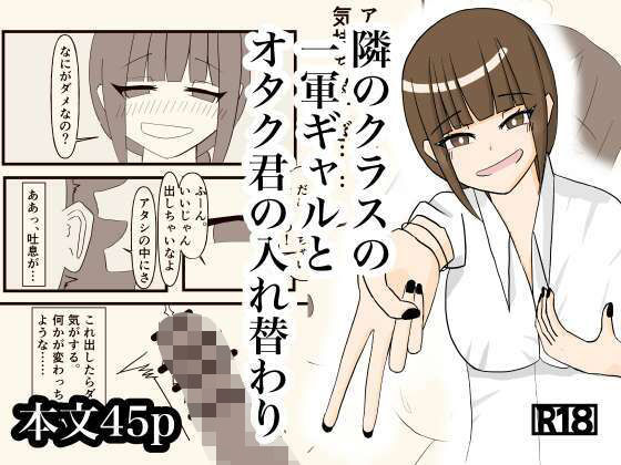 【性転換・女体化】隣のクラスの一軍ギャルとオタク君の入れ替わり｜