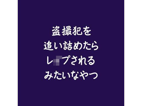 【盗撮・のぞき】盗撮犯を追い詰めたらレ●プされるみたいなやつ｜