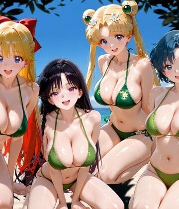 【変身ヒロイン】ビーチで出会った美女をナンパしてメス堕ちさせた話 セー○ームーン｜ちこりこ★